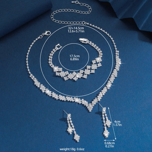 4/3 Pieces Of Wedding Season Women's Claw Chain Series Earrings, Necklaces, Bracelets, Jewelry Sets, Banquet And Holiday Gifts92