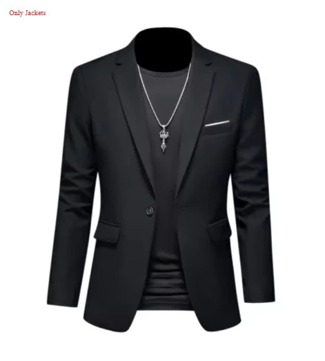 Men's 3-Piece Suit Set, Fashion Japanese & Korean Style Slim Fit Blazer with Vest & Pants, Casual Business Banquet Formal Wear