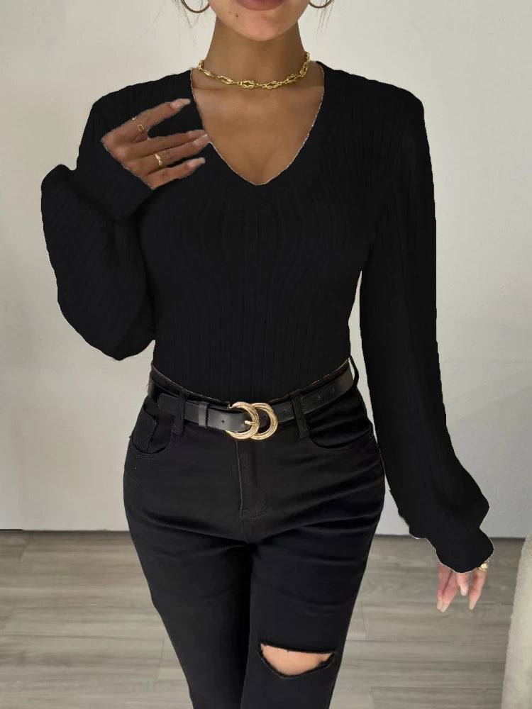 Sexy Pullovers Women Off Shoulder Cropped Knitted Basic Clothes Autumn All-match Side Slit Simple Tender Slim Gentle SeductiveLa